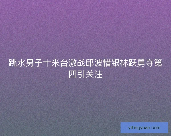 跳水男子十米台激战邱波惜银林跃勇夺第四引关注