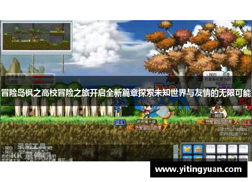 冒险岛枫之高校冒险之旅开启全新篇章探索未知世界与友情的无限可能