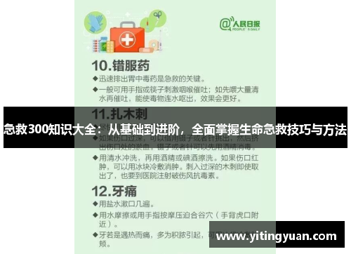 急救300知识大全:从基础到进阶,全面掌握生命急救技巧与方法